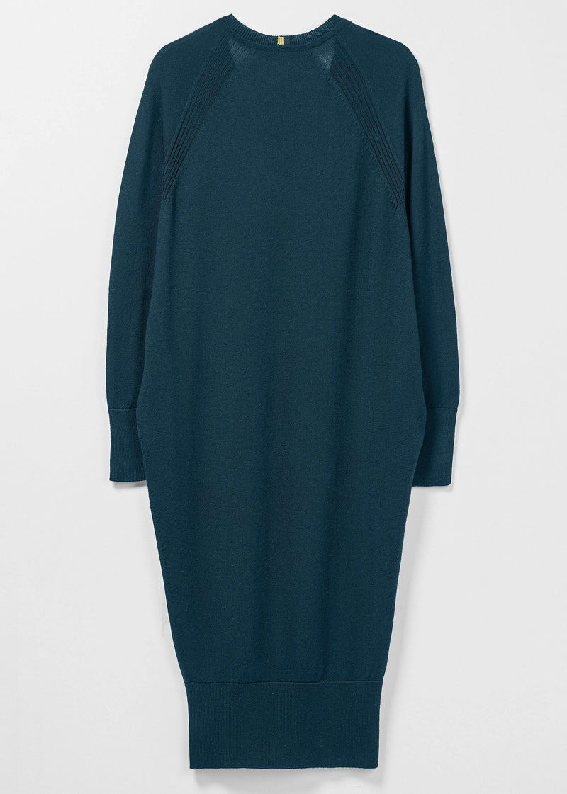 Ponti V-Neck Relax Fit Dress with Pockets - Concrete-London